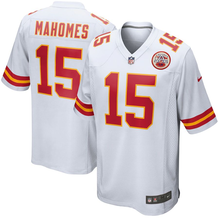 Men Kansas City Chiefs #15 Patrick Mahomes Nike White Game NFL Jersey